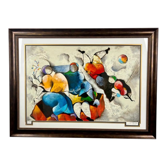 David Schluss Love Story Limited Edition Serigraph Hand Signed & Hc32/45 1995 For Sale