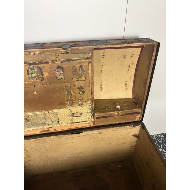 Antique Victorian Dome Trunk, 1800s For Sale - Image 11 of 16