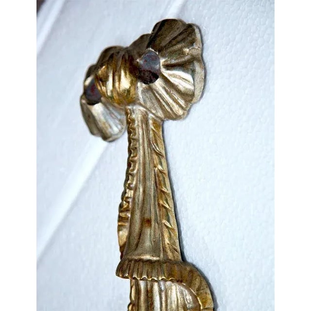 Gold Dorothy Draper Style Gilded Wall Sconces - a Pair For Sale - Image 8 of 9