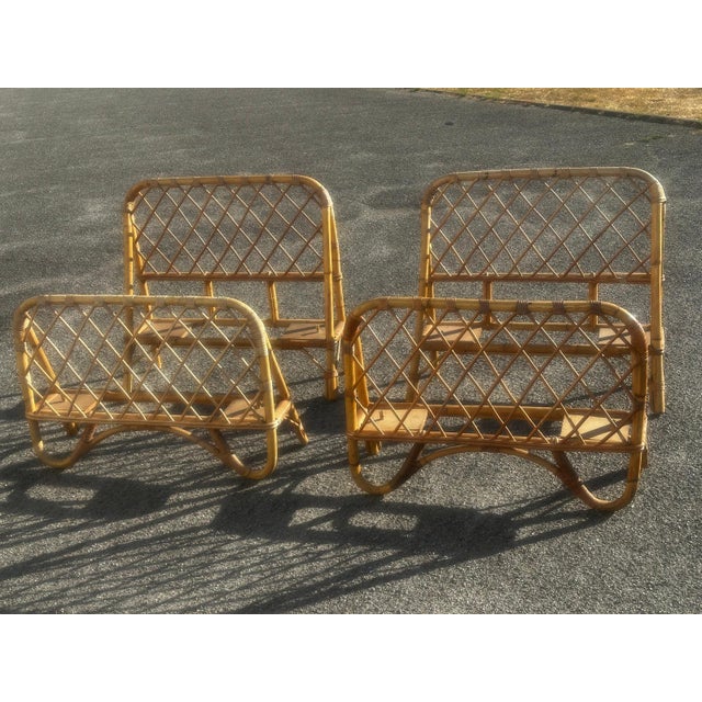 Vintage Single Rattan Beds, 1970s, Set of 2 For Sale - Image 4 of 18