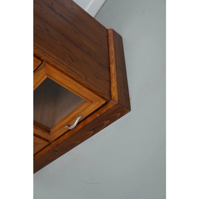 Vintage Dutch Beech & Pine Haberdashery Shop Cabinet / Vitrine, 1950s For Sale - Image 10 of 12