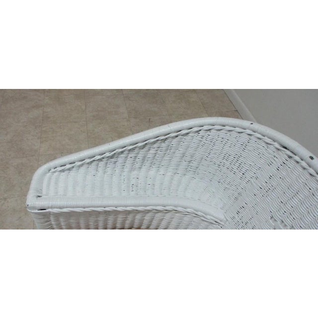 Antique Art Deco Wicker Patio Living Room Arm Chair Rocker Rocking Chair For Sale - Image 11 of 13