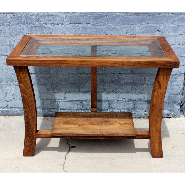 Wood Mid 20th Century Deco Style Console Table For Sale - Image 7 of 7