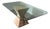 Mactan Stone Dining Table with Glass Top For Sale