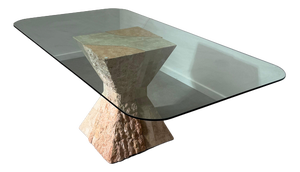 Mactan Stone Dining Table with Glass Top