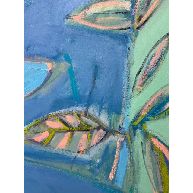 Blue Rebecca Jack “Octavia” Painting For Sale - Image 8 of 12
