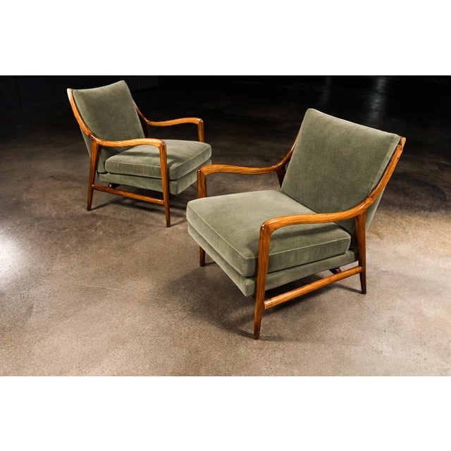 Pair of Sculptural Armchairs by Giuseppe Scapinelli in Caviúna Wood & Mohair, Brazil, 1950s For Sale - Image 10 of 15