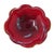 Mid-Century Modern Vintage Murano Red and Opalescent Scalloped Glass Ashtray & Catch-All For Sale - Image 3 of 6