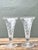 Vintage Etched Glass Trumpet Vases - A Pair For Sale - Image 11 of 12