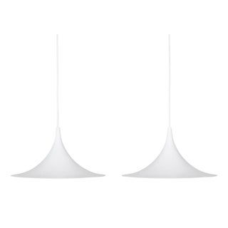 Vintage Semi Pendant Lamps by Bonderup and Thorup for Fog and Morup, 1968, Set of 2 For Sale