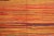 Red Nazmiyal Collection Warm Tones Tribal Vintage Moroccan Kilim Rug For Sale - Image 8 of 9