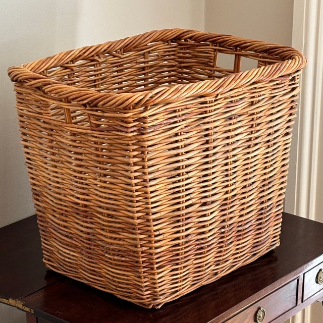 Late 20th Century Vintage French-Style Storage / Kindling Basket For Sale - Image 5 of 11