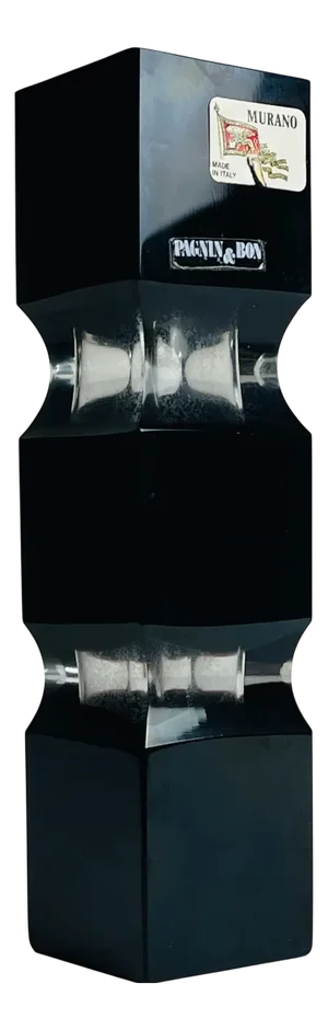 Black Sommerso Murano Glass Vase by Pagnin & Bon, Italy, 1960s