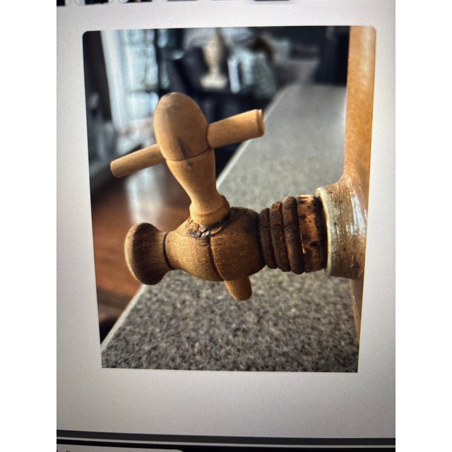 Ceramic Antique French Stoneware Confit Crock, Wooden Spigot - Gres Du Berry For Sale - Image 7 of 9