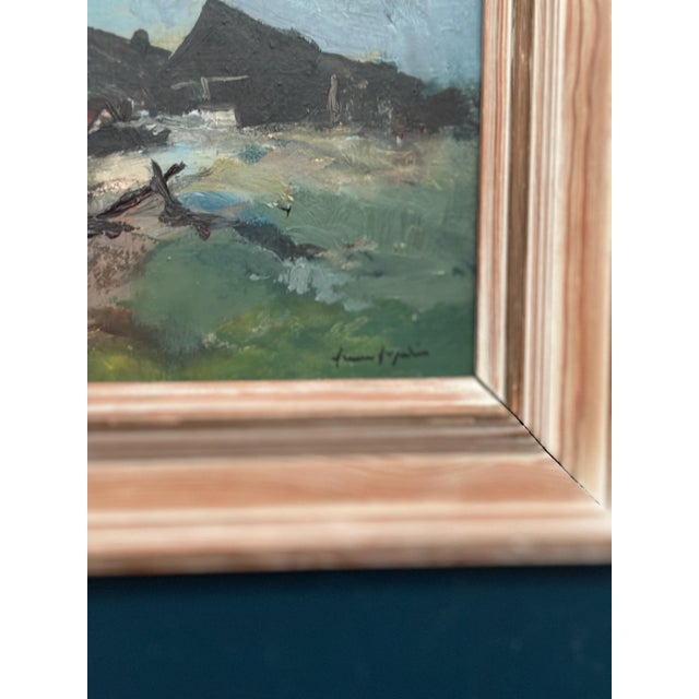 Arne Aspelin, Coastal Landscape with Cottage, 1960s, Oil on Panel, Framed For Sale - Image 9 of 14