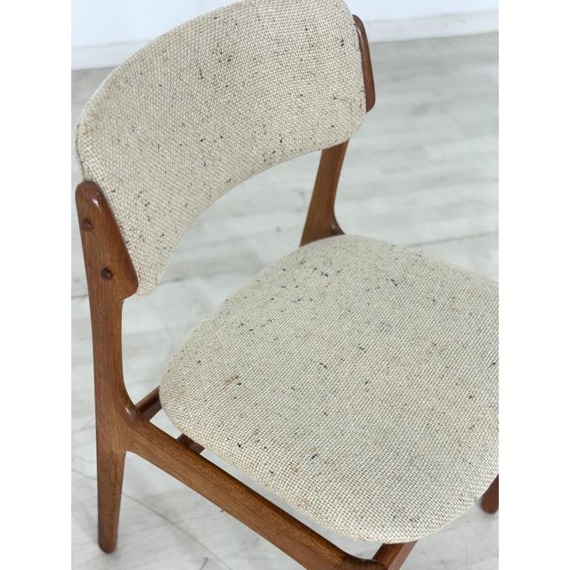 Beige Mid-Century Danish Teak Dining Chairs by Erik Buch for O.D. Møbler A/S, 1960s, Set of 4 For Sale - Image 8 of 15