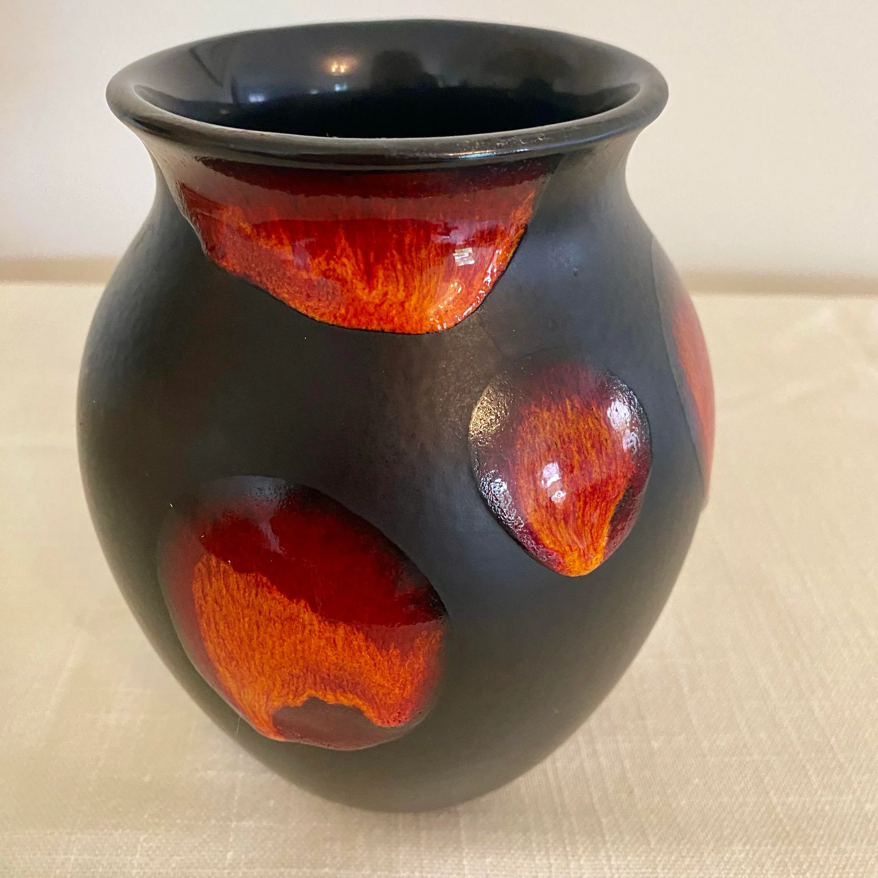 Vintage Poole Pottery English Galaxy Lava Vase | Chairish