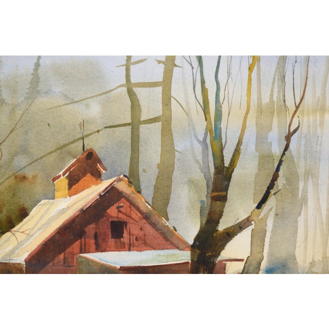 650 the Fishing Shack, Landscape Watercolor by Floyd Town For Sale - Image 4 of 9