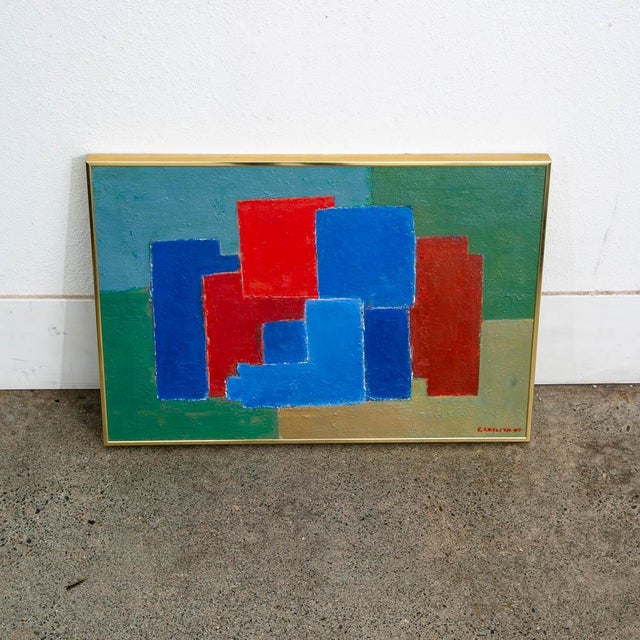 Mid Century Modern Oil Painting George Constant Abstract Art Original Signed '75 For Sale In Sacramento - Image 6 of 12