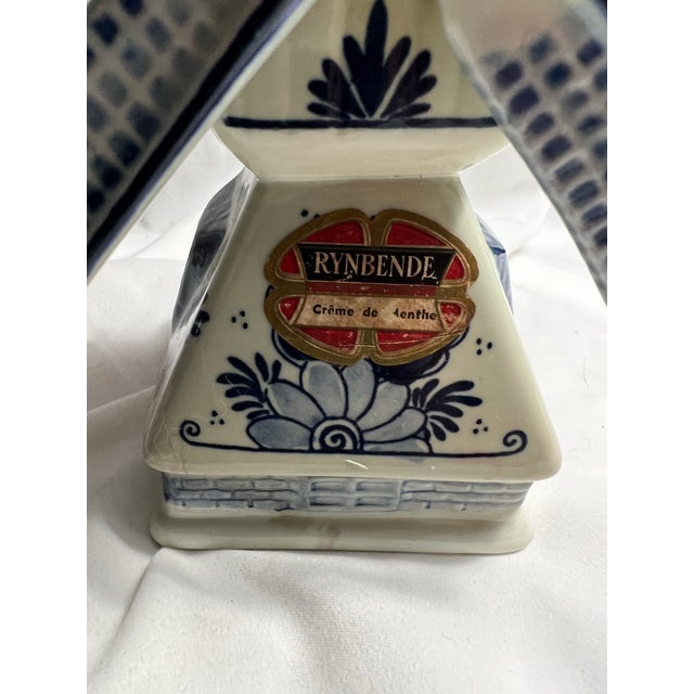 Old Rynbende & Sons Delft Blue Spinning Windmill Music Box For Sale In Savannah - Image 6 of 10