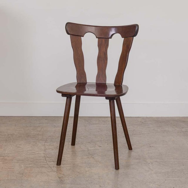 Brutalist 1950s French Wood Brutalist Chairs, Set of 8 For Sale - Image 3 of 14