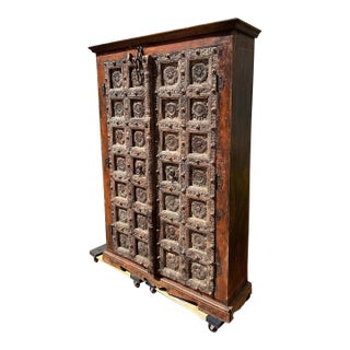 Antique 18th Century Indian Teak Armoire For Sale