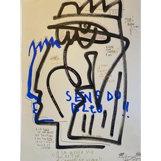 Jazzu, The Meaning of Blue, Life Is Beautiful, Acrylic on Paper, 2025 For Sale