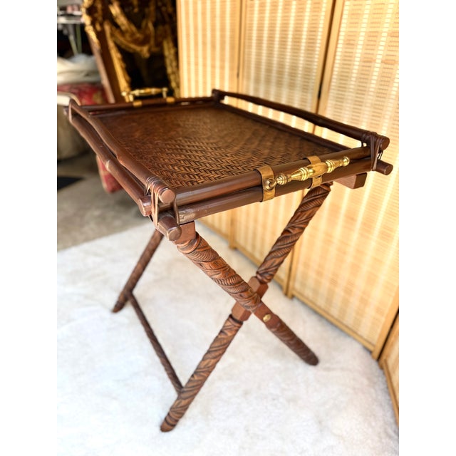 Vintage Ralph Lauren Home Butler's Tray Table featuring the brand's signature refined safari-inspired aesthetic. Crafted...