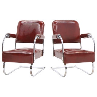 Pair of Lounge Chairs by Kem Weber for Lloyd, Amazing Original Condition For Sale