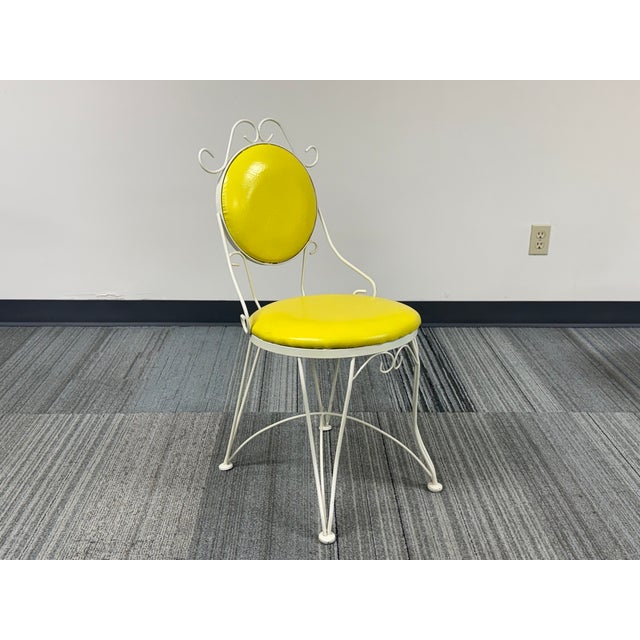 -MID-CENTURY BISTRO TABLE & CHAIRS -MANUFACTURE: Syd Leach -IN THE STYLE OF: Mid-Century -DATE OF MANUFACTURE: 1960's...
