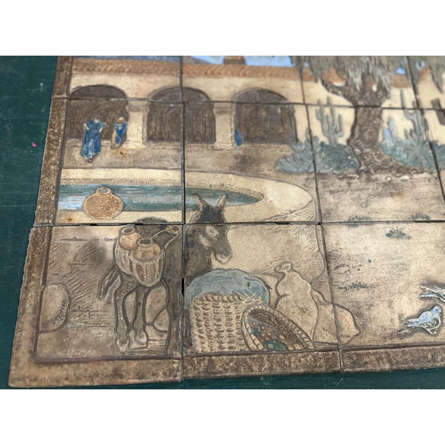 1920s 15-Piece ClayCraft Tile Mural Featuring Spanish Style Architecture, 1920s For Sale - Image 5 of 7