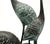 Verdigris Vintage Verdigris Bronze Crane Trio Sculpture - Mid-Century, Asian Inspired, Coastal For Sale - Image 8 of 12
