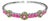 Late 20th Century 18K White Gold Pink Sapphire Green Garnet Diamond Bangle Bracelet For Sale