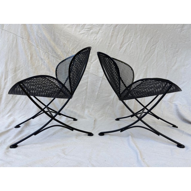 maurizio tempestini for salterini pair of clamshell lounge chairs… also known as orange slice chairs… sandblasted and...