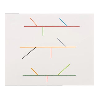 Contemporary Abstract Colored Pencil on Paper Painting "Diagram Drawing 2" by Tom McGlynn For Sale