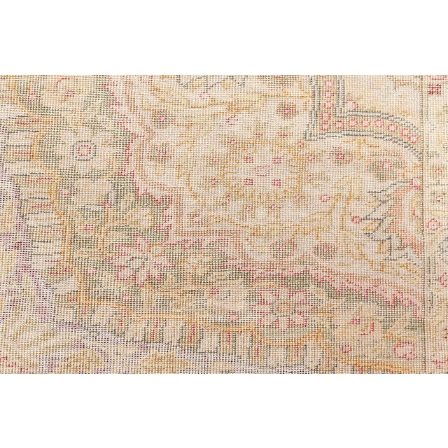Beige Antique Turkish Silk Sivas Rug For Sale - Image 8 of 9