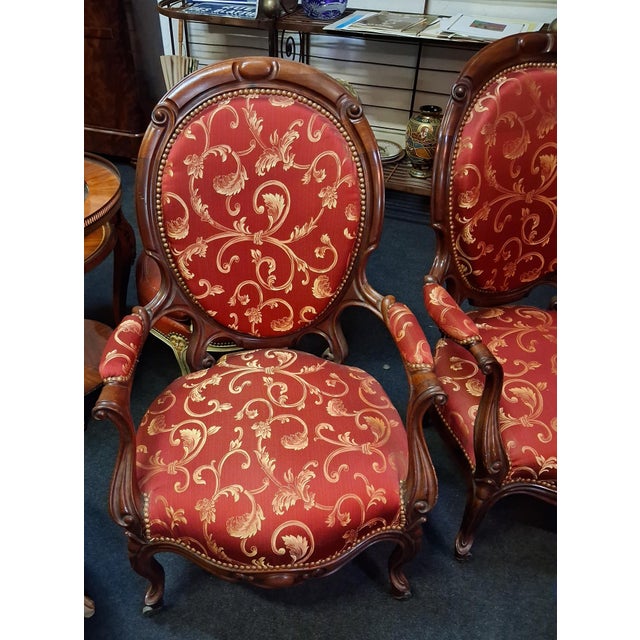 Antique Louis-Philippe Mahogany Chairs, 1800s, Set of 2 For Sale - Image 5 of 7