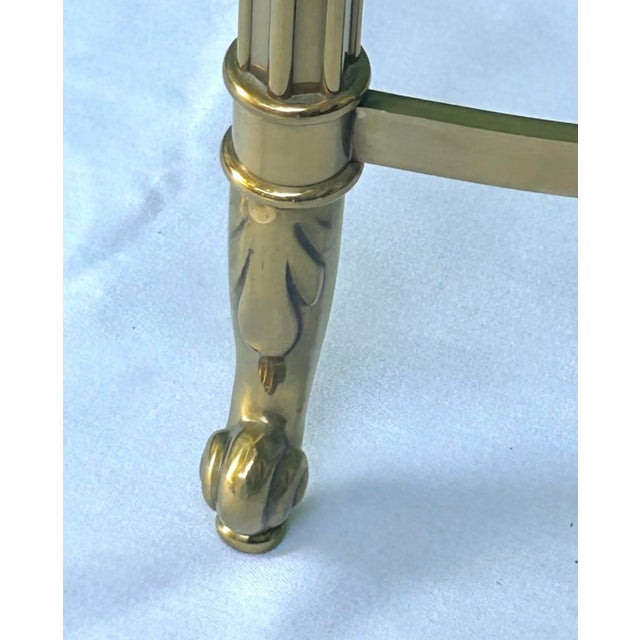 1960s 1960s Brass & Glass Demi Lune Console Table – Hollywood Regency For Sale - Image 5 of 10
