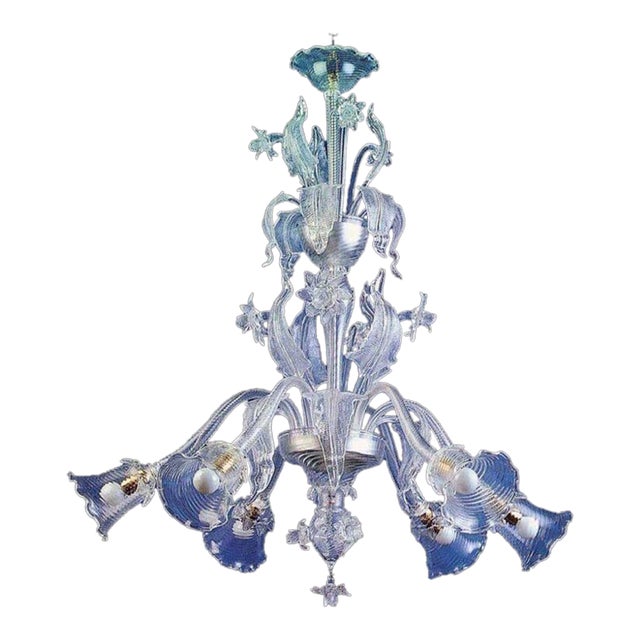 Zanchi Murano - 8 - Light Venetian Chandelier For Sale