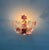 1970s Italian Murano Style Hand-Blown Original Pink and White Daisy Glass Flush Mount Chandelier (42x30 Cm)⁠ For Sale - Image 16 of 17
