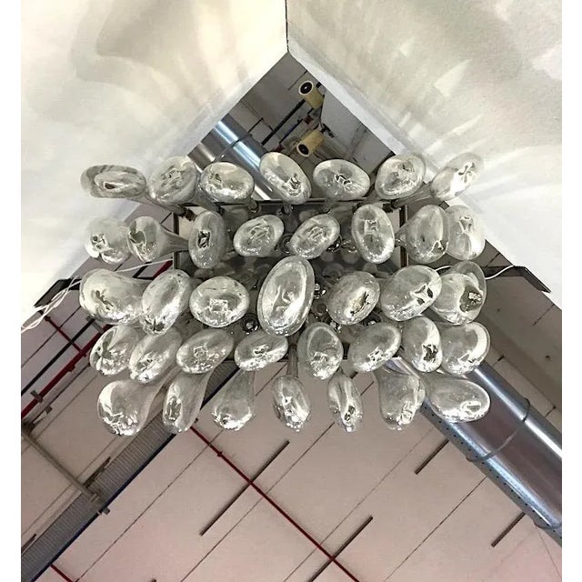 Metal 1970s Venini Gocce Chandelier Designed by Ludovico Diaz De Santillana For Sale - Image 7 of 12