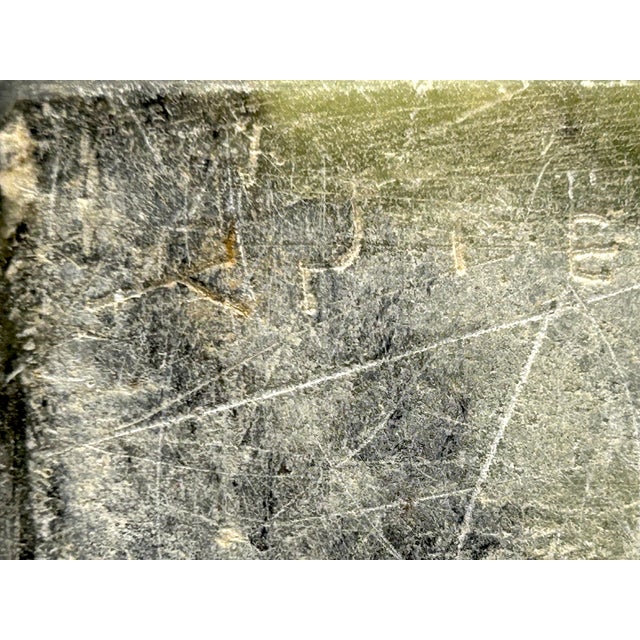 Joosii (Josie) Pisuktie (b.1901) Inuit Serpentine Stone Kudlik | Mid-20th Century, Signed ᔪᓯ E7-404 For Sale - Image 15 of 17