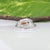 Pink 1.7Ct Padparadscha Sapphire Ring With Natural Diamond Accents: Solid 14k Gold, Size 6.75 For Sale - Image 8 of 9