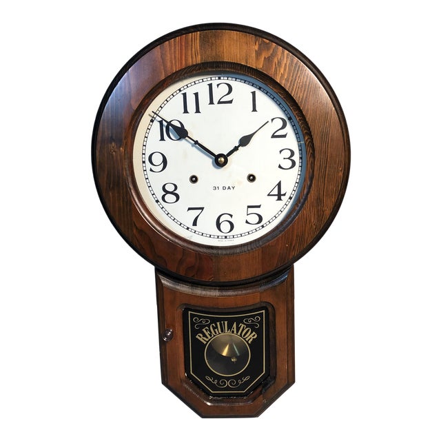 Vintage Regulator School House Wall Clock Chairish