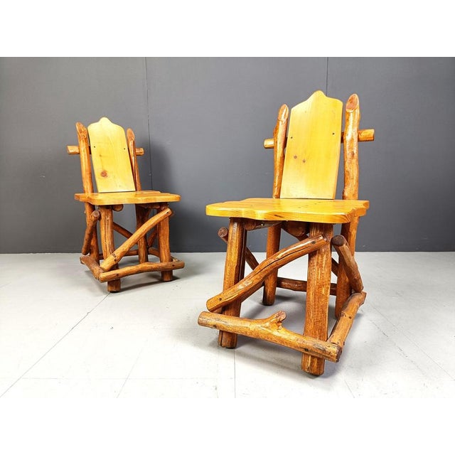 Vintage Brutalist Dining Chairs, 1960s, Set of 4 For Sale - Image 9 of 12