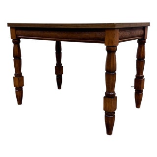 Vintage Jacobean Revival Style Coffee Table Side Table End Table For Sale