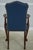 Eagle Carved Arm Blue Leather Armchair For Sale - Image 4 of 18
