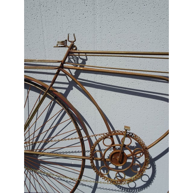 Vintage Rustic 1970's C Curtis Jere "Spinning Wheel" Bicyle Bike Wall Sculpture For Sale - Image 10 of 17