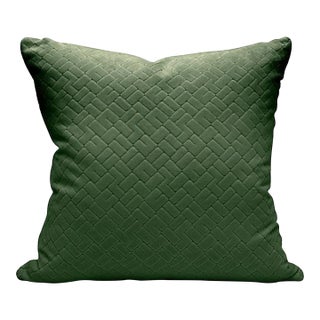 The House of Scalamandré Vallauris Velvet Pillow, Aloes For Sale
