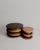 Limited Edition, Set of 2 Stacked Silhouette Marble Sun Coffee Tables By Esther Knopfler Dimensions: Dia. 80 x H 48 cm,...